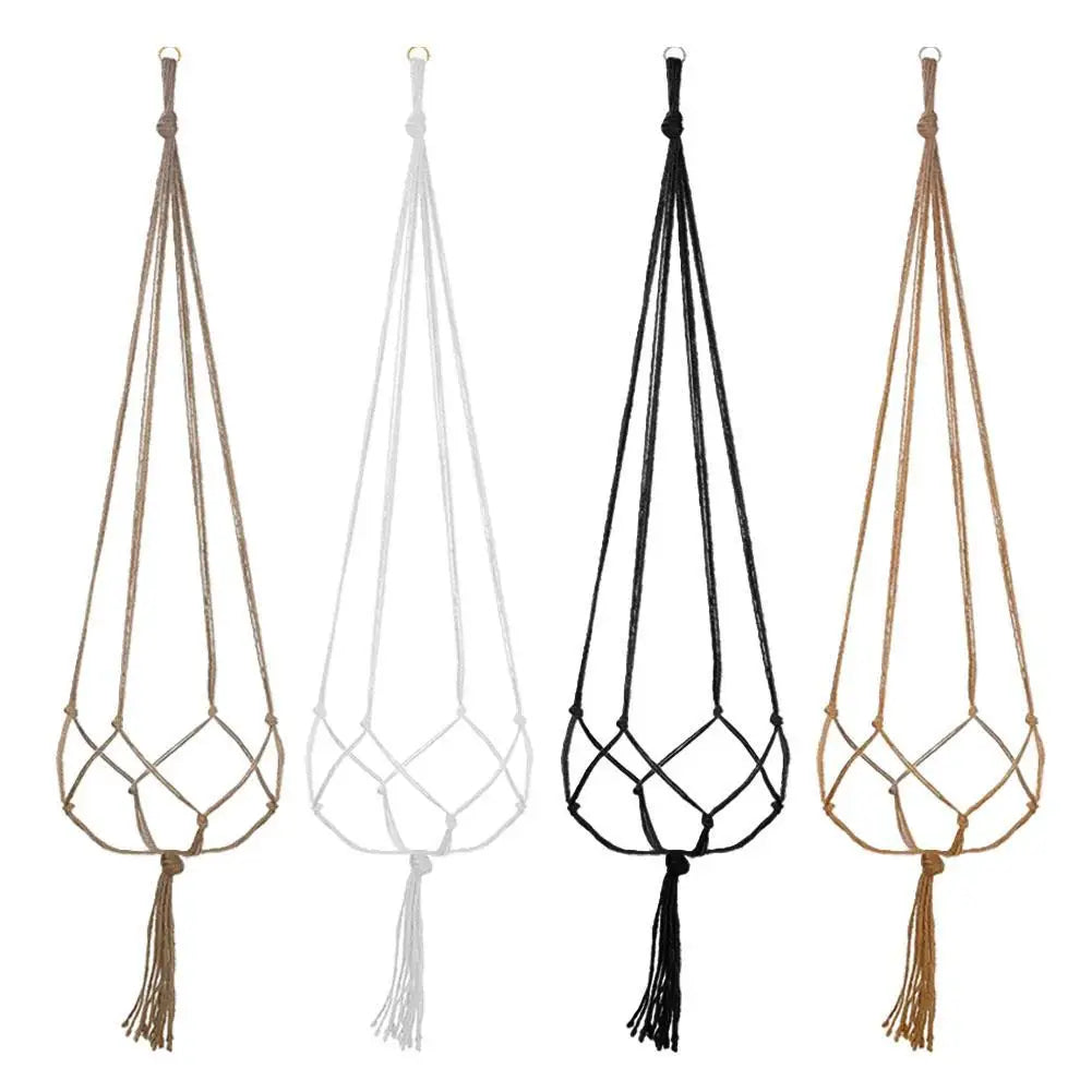 Rustic Bloom Basket | Charming Macramé Plant Hanger | Brown