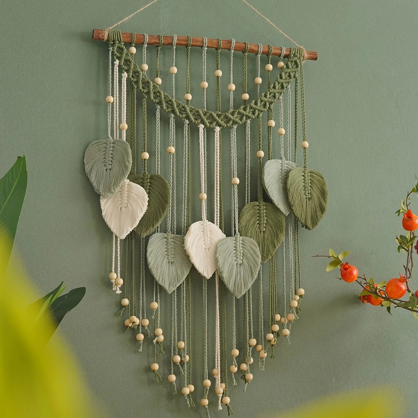 Verdant Oasis | Boho Leaf Wall Tapestry